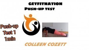 'Push-up test - GetFit with Colleen Cozett 