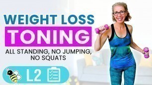 '20 Minute LOW IMPACT Weight Loss Cardio Toning Workout for Women over 50'