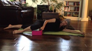'Inner thigh release using the Yoga Tune Up® balls'