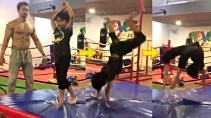 'Tiger Shroff Stunts Training With Shilpa Shetty Son Viaan!'