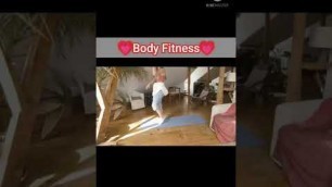'cute and Beautiful girl dancing workout body fitness at home'