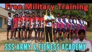 'SSS ARMY & FITNESS ACADEMY | Ranipet District Free Army Training | Just A Visit'