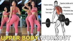 'UPPER BODY WORKOUT | 10 BEST EXERCISES FOR WOMEN | FEAMLE FITNESS MOTIVATION'