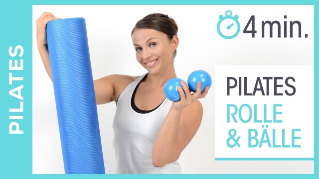 'TONING BALL ÜBUNGEN mit Pilates Rolle - Training für Anfänger - Arme und Bauch'