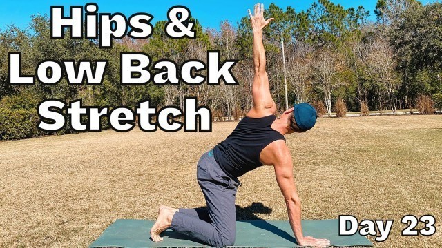 'Yoga for Lower Back Release & Tight Hips (Low Back Stretches) 30 Days of Yoga'
