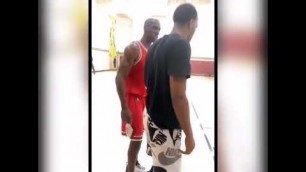 'Michael Jordan playing basketball at LA fitness 