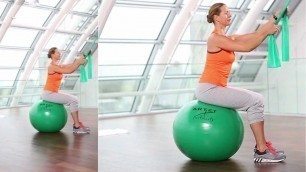 'Grönemeyer Übungen für die Rücken Tasche \"Gerades Sitzen auf dem Fitnessball\"'