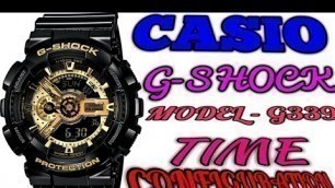 'Casio G-Shock g339 GA-110GB Watch Time Setting Manually Configuration | Casio G Shock Analog Digital'