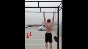 'Pull ups during CrossFit Regionals WOD 12.4 at Network Fitness CrossFit'