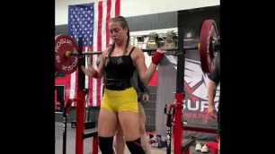 'Super Tall Girl Squats 292 Pounds | Fitness Motivation'