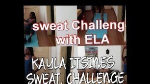 'Sweat Challenge+10mins intense workout |Kayla Itsines inspired#sweatchallenge#fitness#Elainspiration'