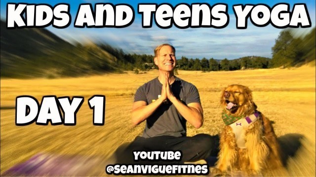 'Best Beginner Yoga for Children, Kids & Teens - Dogs & Pigeons Class w/ Sean Vigue & Addie Dog'