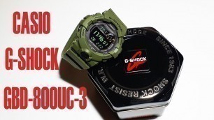 'CASIO G-SHOCK GBD-800UC-3 GREEN ARMY MILITARY - UNBOXING 4K'