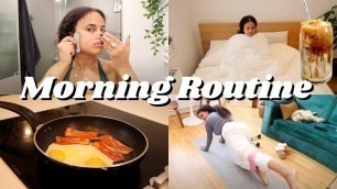 'My \"That Girl\" Morning Routine | self care, fitness, productivity (very realistic)'