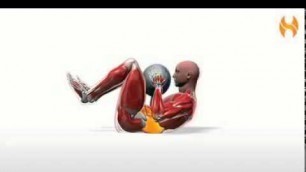 'Bodybuilding Übungen- Leg-Tucked Medicine-Ball Crunch   -  www.Hilfe-Forum.eu'