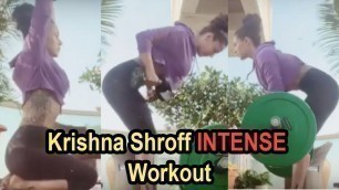 'Tiger Shroff\'s $EXY Sister Krishna Shroff Does HARDCORE Exercise With HOT Boyfriend'